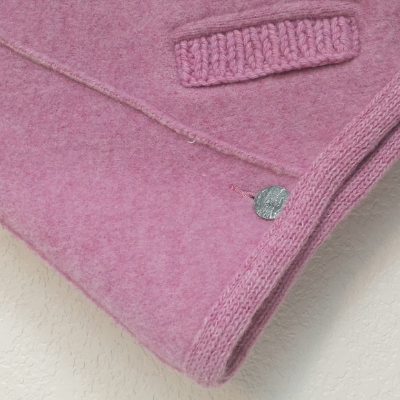 🚫 SOLD 2T - 3T Isabella G. Made in Austria Wool Hooded Pink Buttoned Cape - Picture 3 of 14